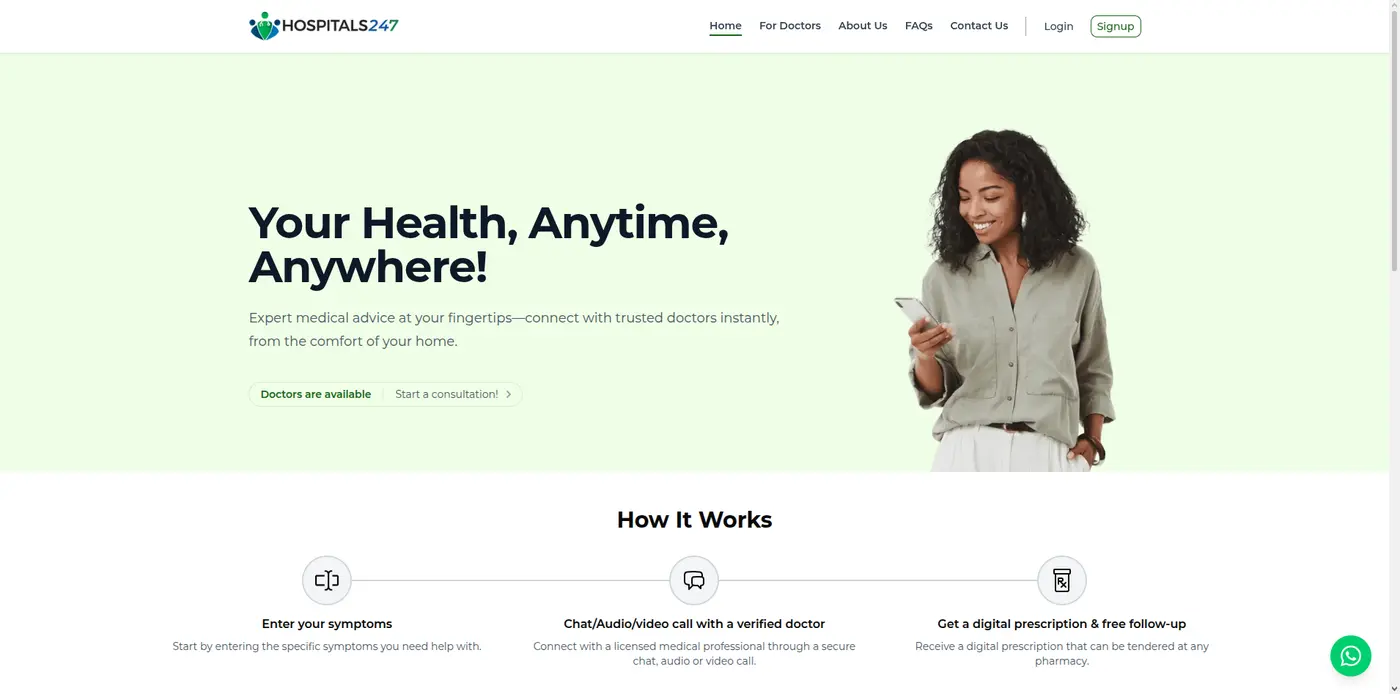 Hospitals247 website